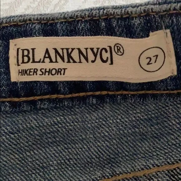 Blank NYC Distressed Denim Shorts with Flowers - Picture 5 of 8